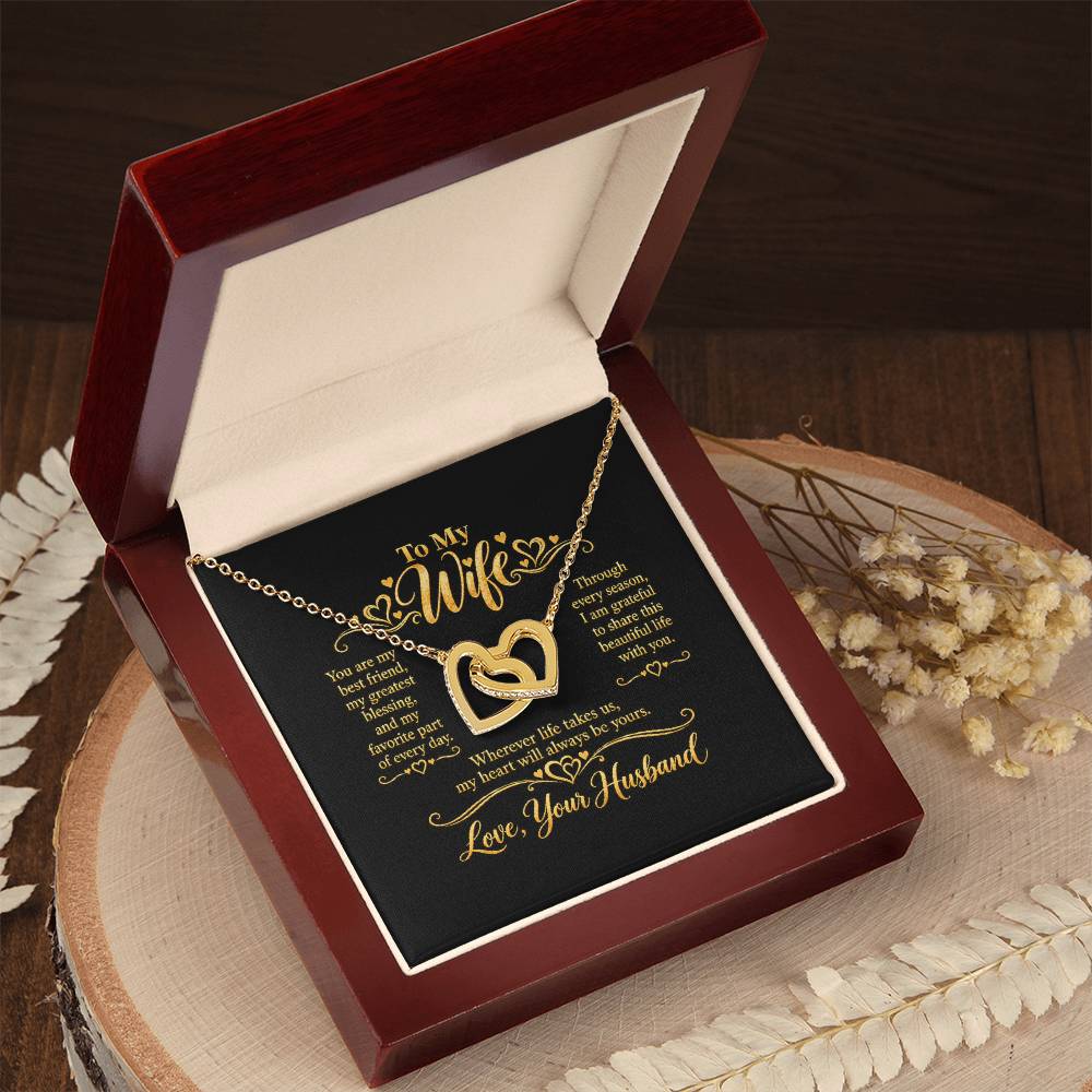 Interlocking Hearts Necklace for Wife
