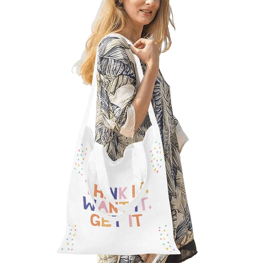 Canvas Tote Bag - Think It, Want It, Get It - Piryoung Shop