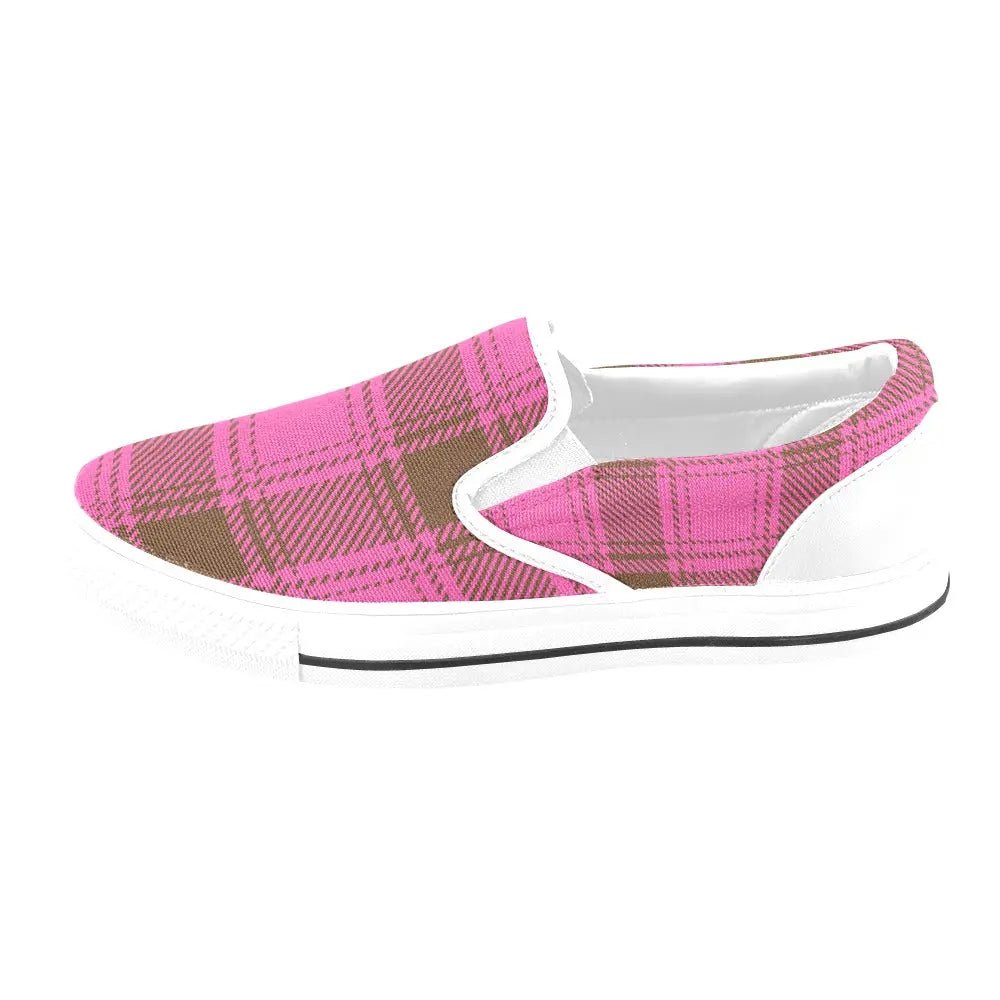 Tartan Slip - on Canvas Women's Shoes - Piryoung Shop