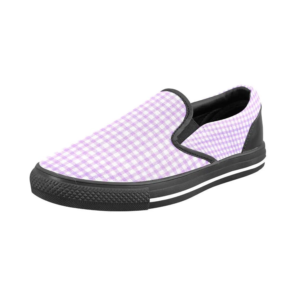 Tartan Slip - on Canvas Women's Shoes - Piryoung Shop