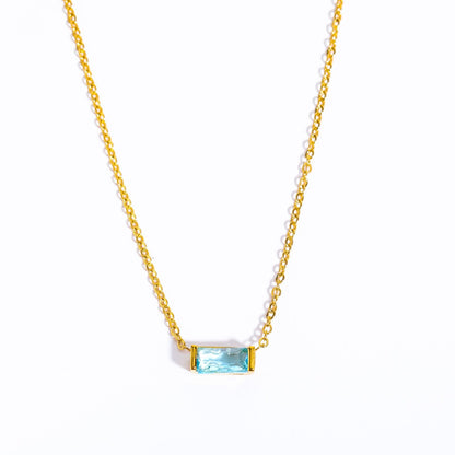 Natural Birth Stone Necklace - Twelve Months