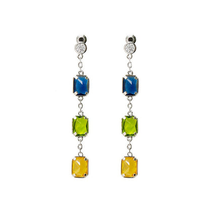 Natural Stone Candy Candy Colored Earrings