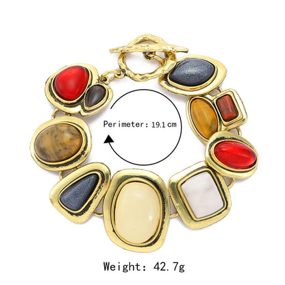 Natural Stone Crystal Glass Bracelet