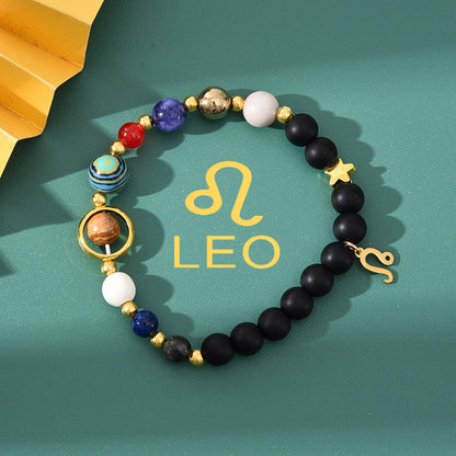 Natural Stone Beaded Tiger Eye Choose your Zodiac Sign | Attract Abundance Bracelet