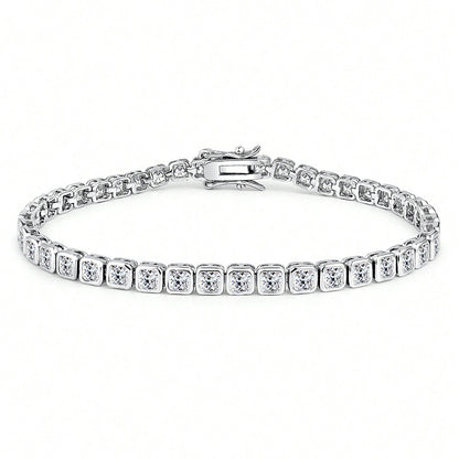 3 mm Square Zirconia Tennis Bracelet