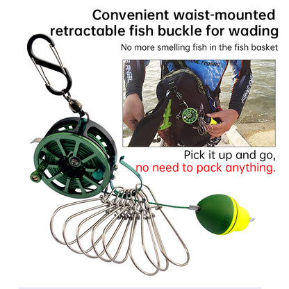 Stainless Steel Fishing Clip with Floats, 8 Clips Live Bait Hook Holder for Reel