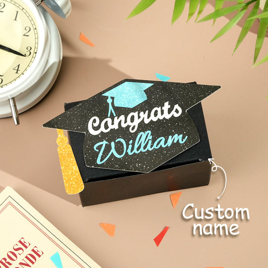 Personalized Graduation Cap Pull-Out Money Gift Box