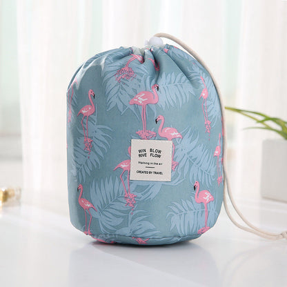 Round Make-up Accessories or Toiletries Bag On-the-Go or for Travel