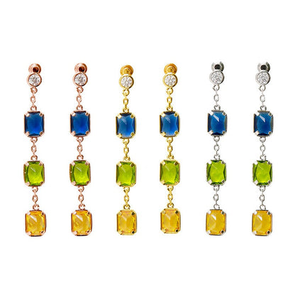 Natural Stone Candy Candy Colored Earrings