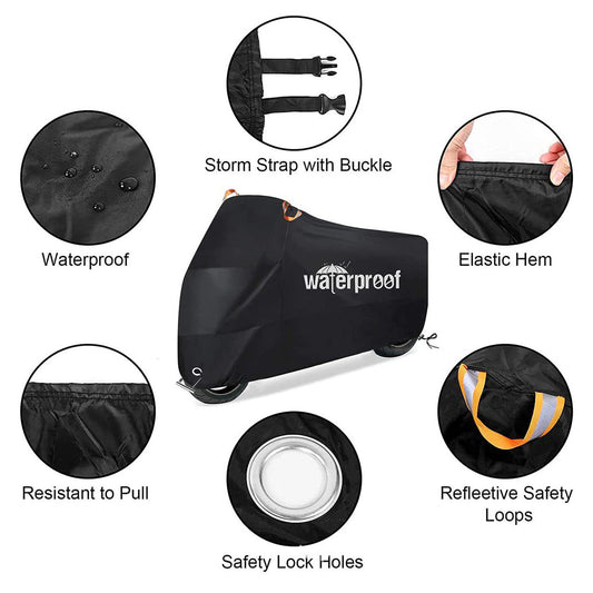 Water-Resistant Motorcycle Cover – Black