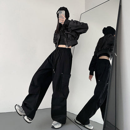 Cargo Wide Leg Pants Loose Straight Leg