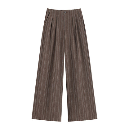 Striped Wide-Leg Casual Pants