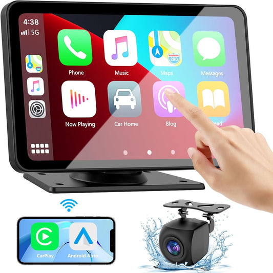 7-Inch Wireless CarPlay & Android Display