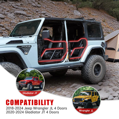 Jeep Wrangler JL & Gladiator Tube Doors – 4-Piece Set