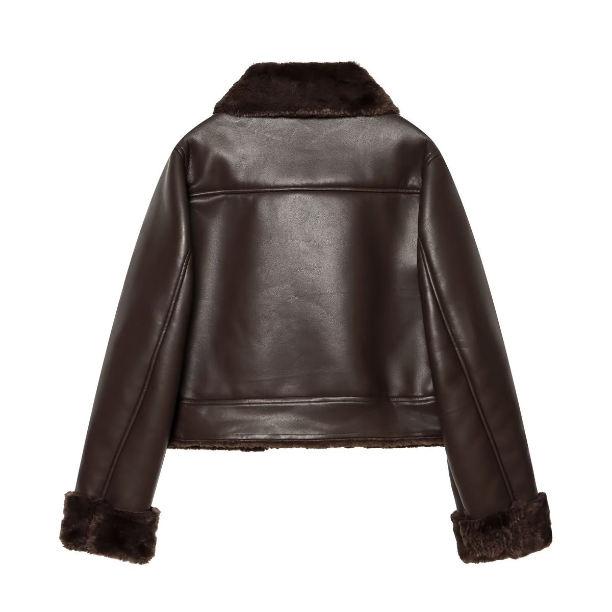 Casual Fur Collar Faux Winter Jacket