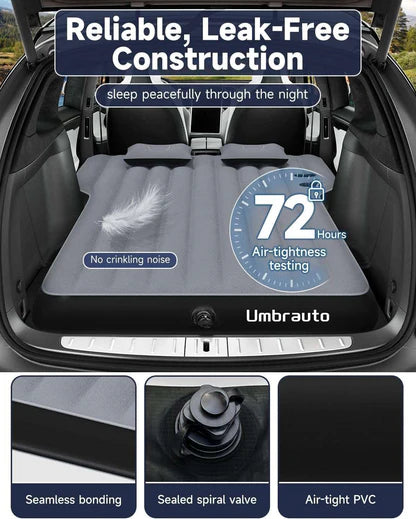 SUV Camping Air Mattress with Electric Pump – Grey