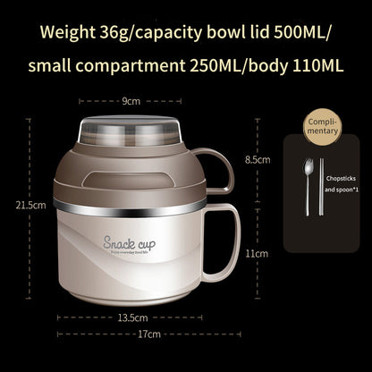 Double-Layer Large-Capacity On-The-Go Lunch Box Bento Box