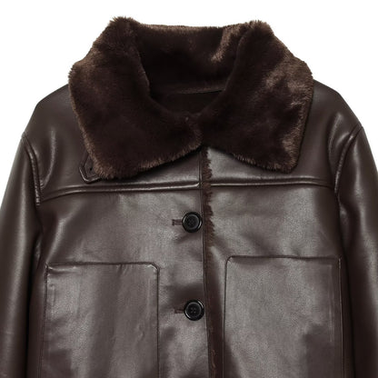 Casual Fur Collar Faux Winter Jacket
