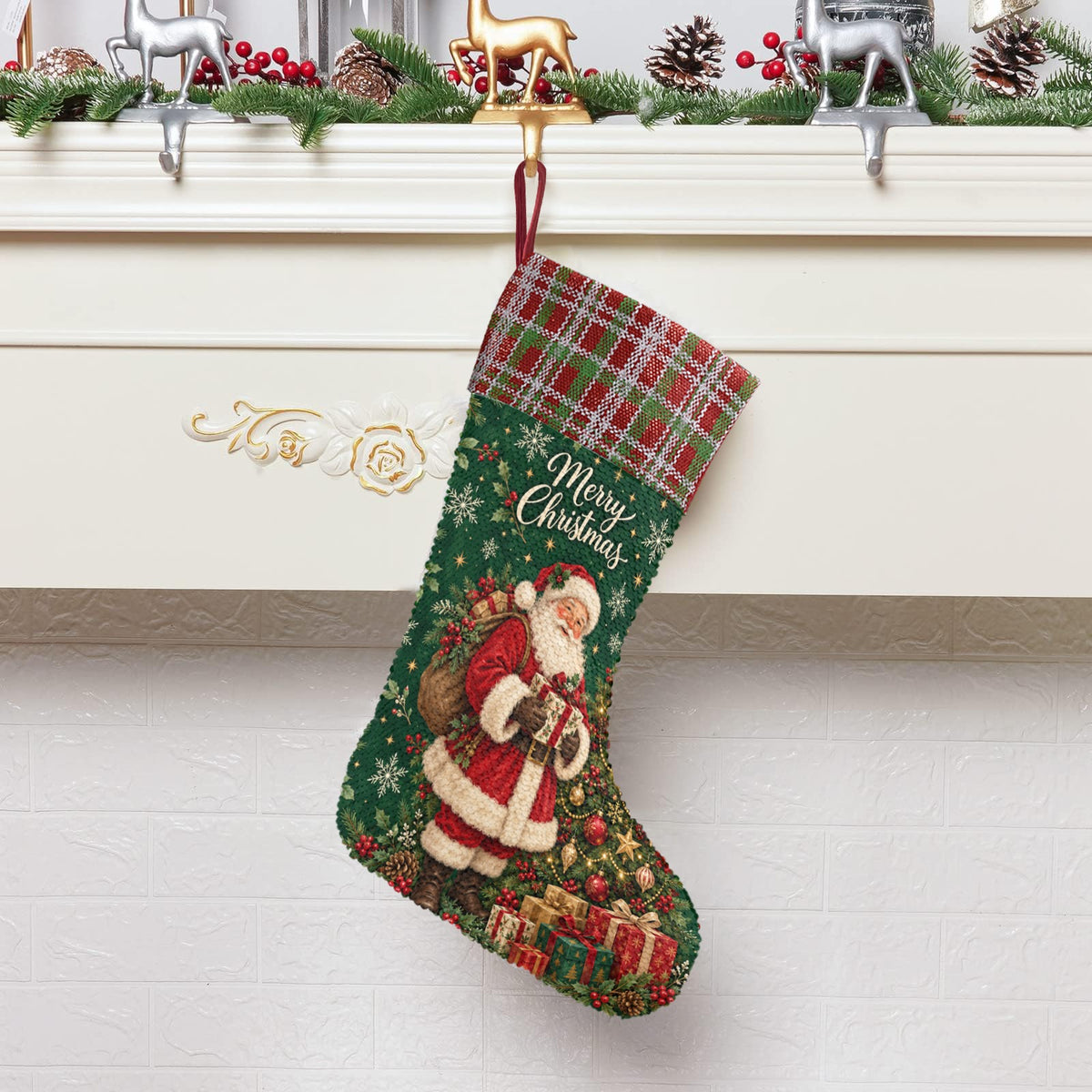 Merry Christmas Reversible Sequin Stocking