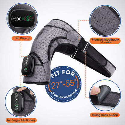 Smart Heated Shoulder Massager with Vibration