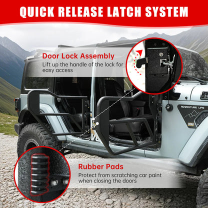 Jeep Wrangler JL & Gladiator Tube Doors – 4-Piece Set