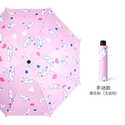 Fruit Umbrella with UV Protection - Sunscreen Automatic Triple Fold