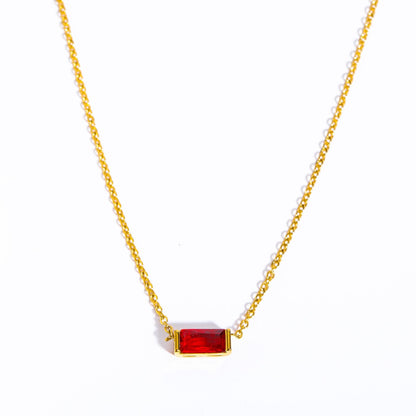Natural Birth Stone Necklace - Twelve Months