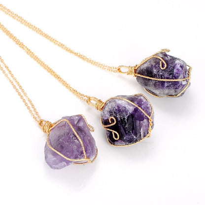 Natural Amethyst Stone Necklace
