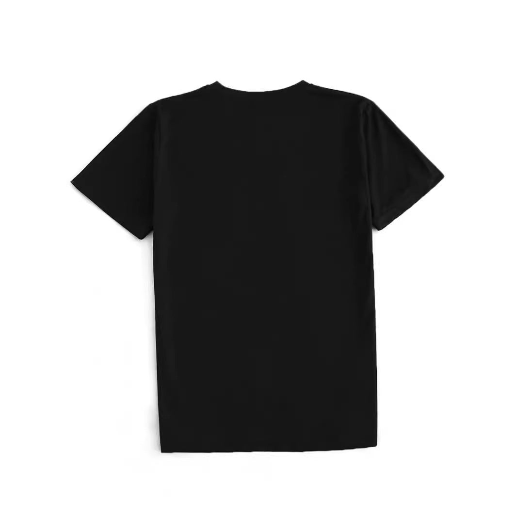 Casual Printed Short Sleeve Round Neck Tee