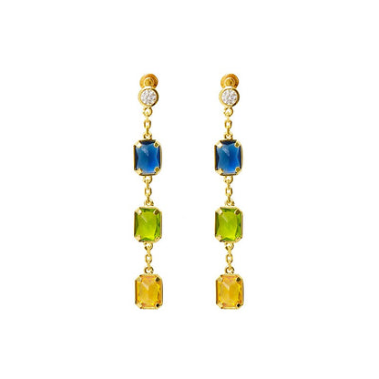 Natural Stone Candy Candy Colored Earrings