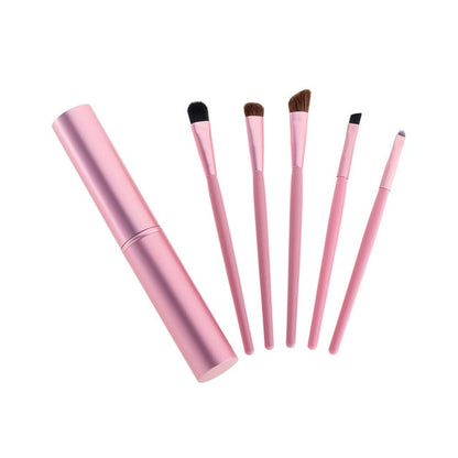 5pcs Set Mini Eyeshadow and Lip Make-up Brushes On-the-Go Make up Accessories