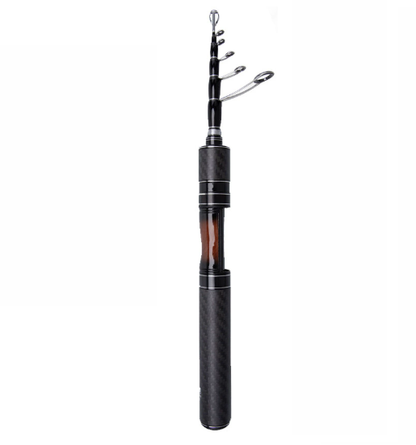35CM Telescopic Lure Rod Ultra-short Mini Portable Carbon Fiber Sliding Float Fishing Rod