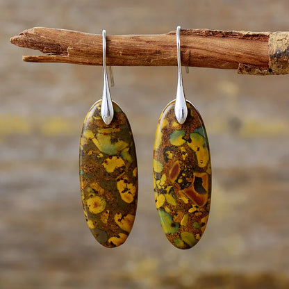 Natural Stone Dangle Earrings