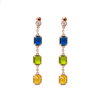 Natural Stone Candy Candy Colored Earrings