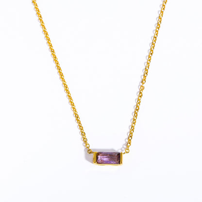 Natural Birth Stone Necklace - Twelve Months