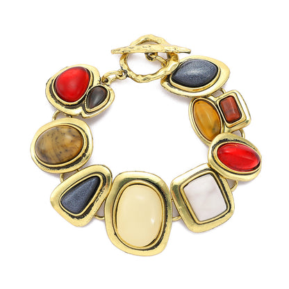 Natural Stone Crystal Glass Bracelet