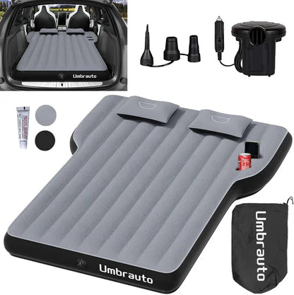 SUV Camping Air Mattress with Electric Pump – Grey