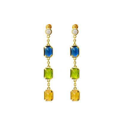 Natural Stone Candy Candy Colored Earrings