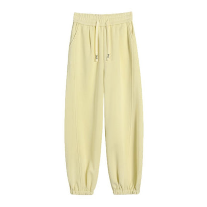 Sports Sweatpants High Waist Slimming Cuffed