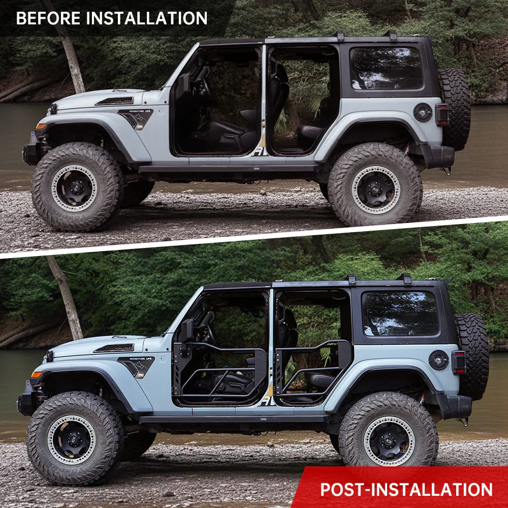 Jeep Wrangler JL & Gladiator Tube Doors – 4-Piece Set