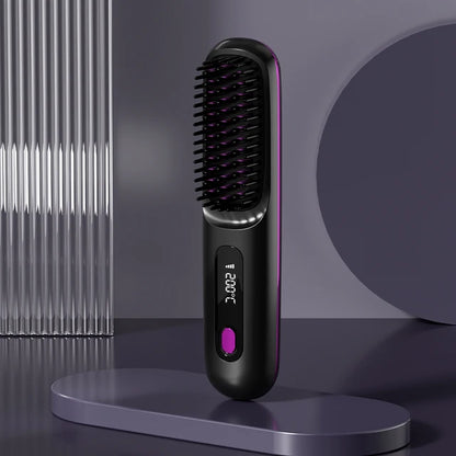 Home or Travel Wireless & Rechargeable Straightener, Digital Adjustable Styling Tool