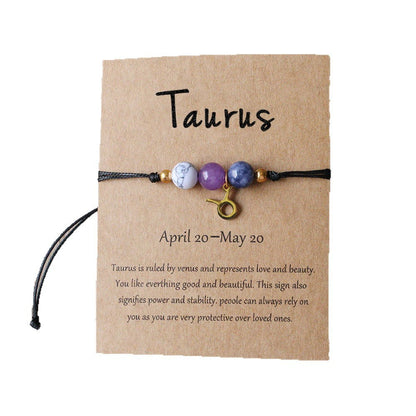 Natural Stone Beaded Tiger Eye Choose your Zodiac Sign | Attract Abundance Bracelet