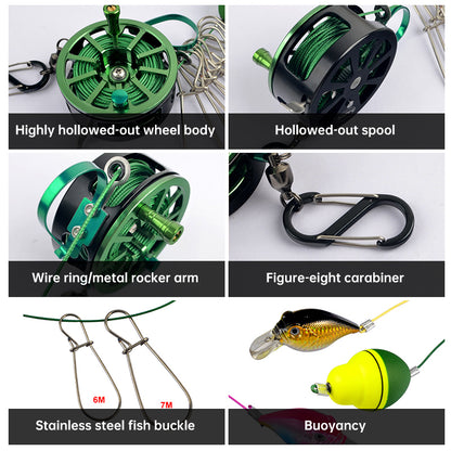 Stainless Steel Fishing Clip with Floats, 8 Clips Live Bait Hook Holder for Reel