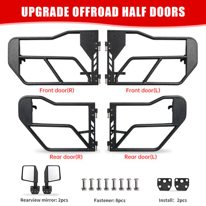 Jeep Wrangler JL & Gladiator Tube Doors – 4-Piece Set