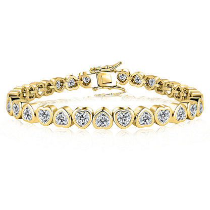 Sparkling Heart Zirconia Bracelet