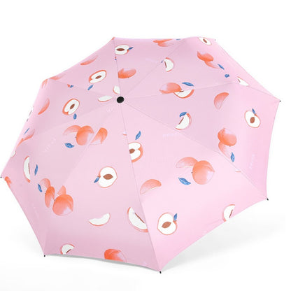 Fruit Umbrella with UV Protection - Sunscreen Automatic Triple Fold