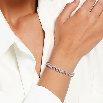 Sparkling Heart Zirconia Bracelet