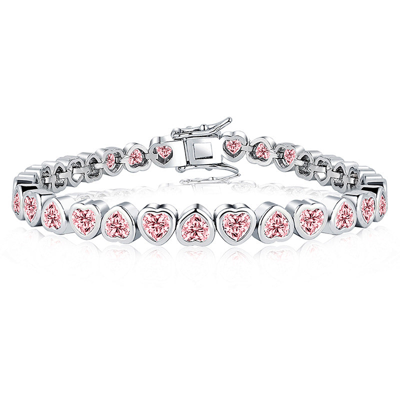 Sparkling Heart Zirconia Bracelet
