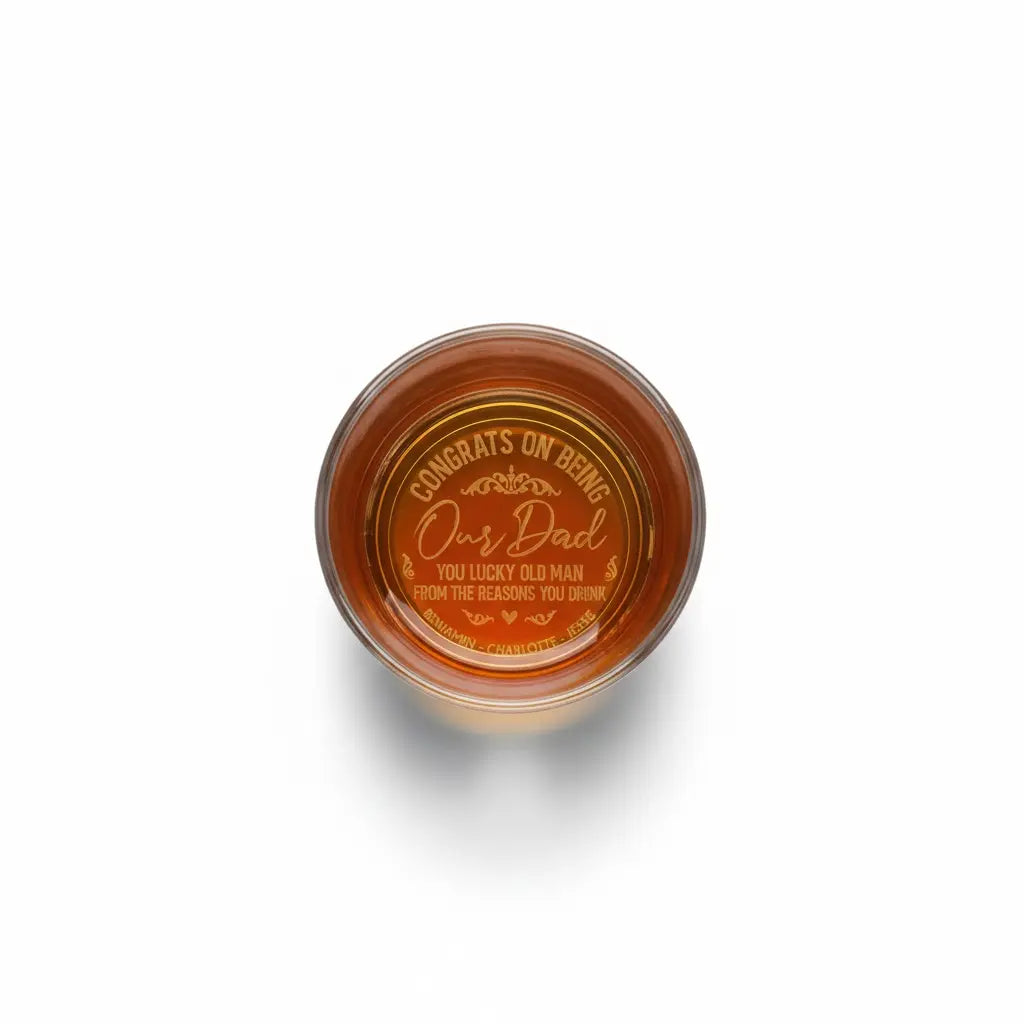 Congrats Dad – Personalized Engraved Whiskey Glass
