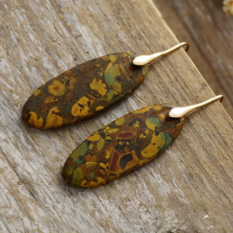 Natural Stone Dangle Earrings